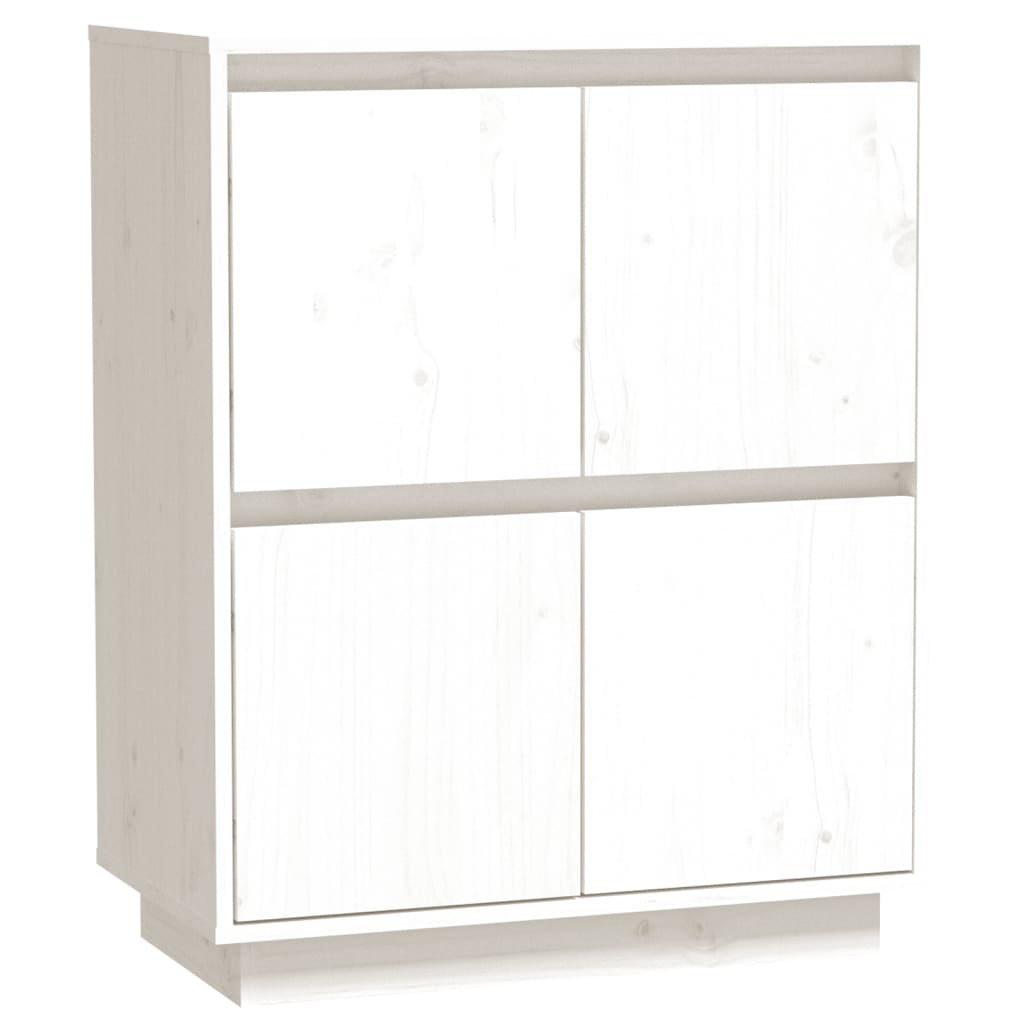 White buffet 60x34x75 cm solid pine wood