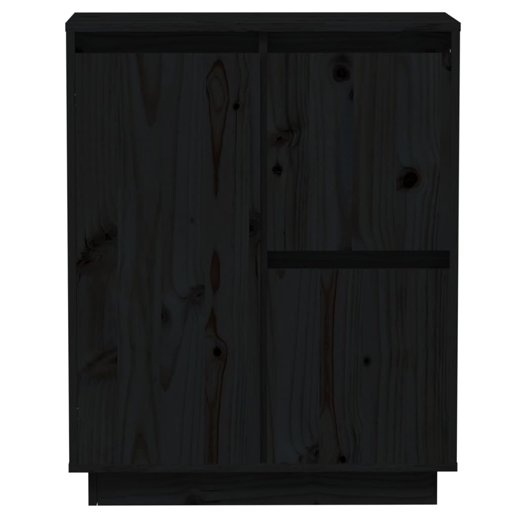 Black buffet 60x34x75 cm solid pine wood