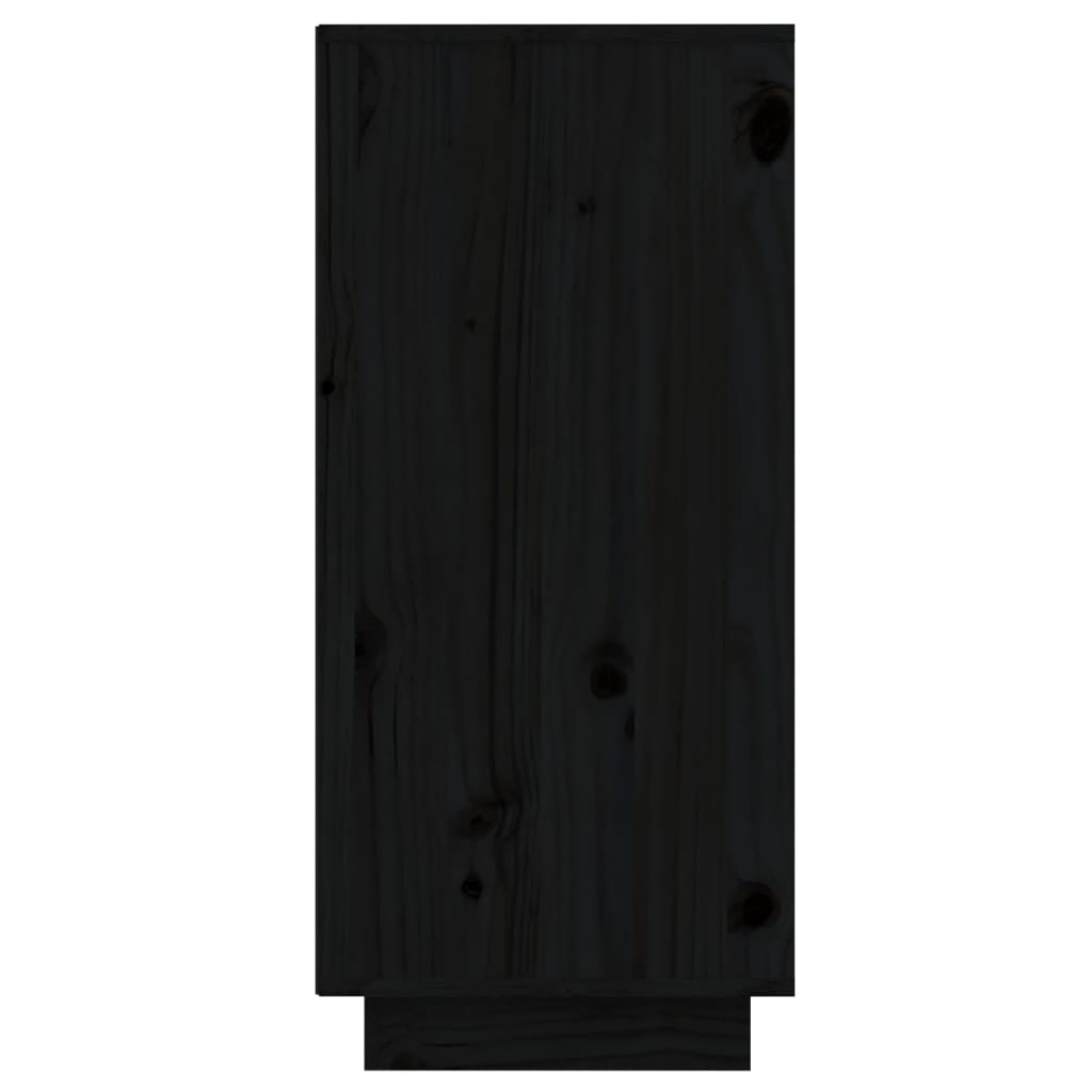Black buffet 60x34x75 cm solid pine wood