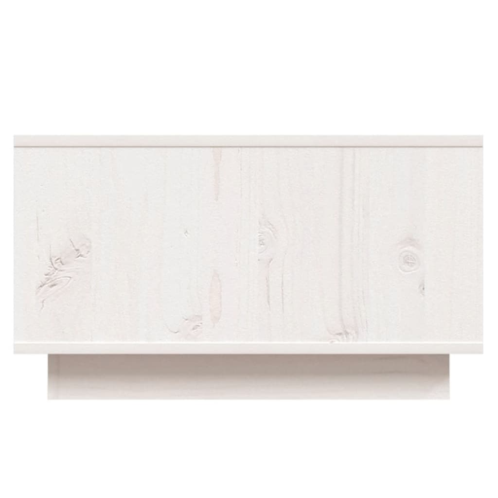 Table basse Blanc 55x56x32 cm Bois massif de pin