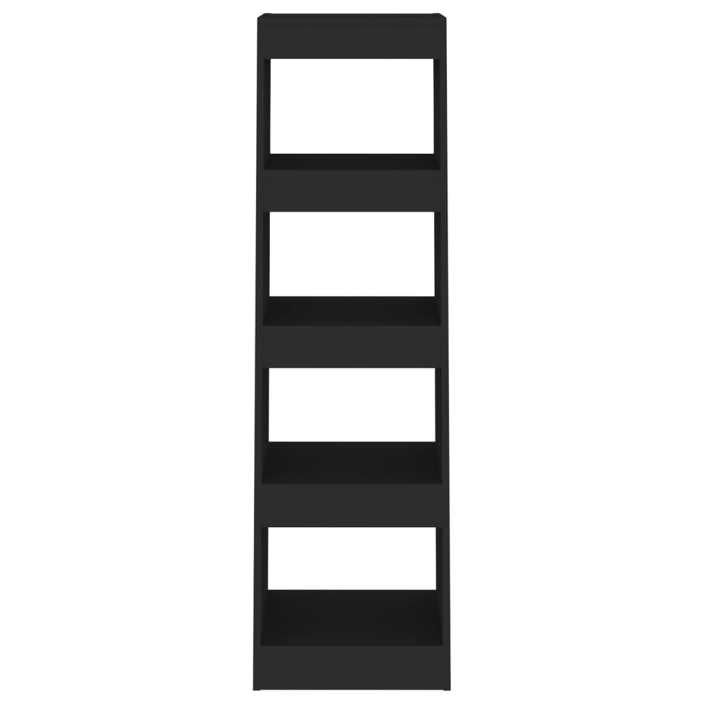 Bibliothèque/Séparateur de pièce Noir 40x30x135 cm