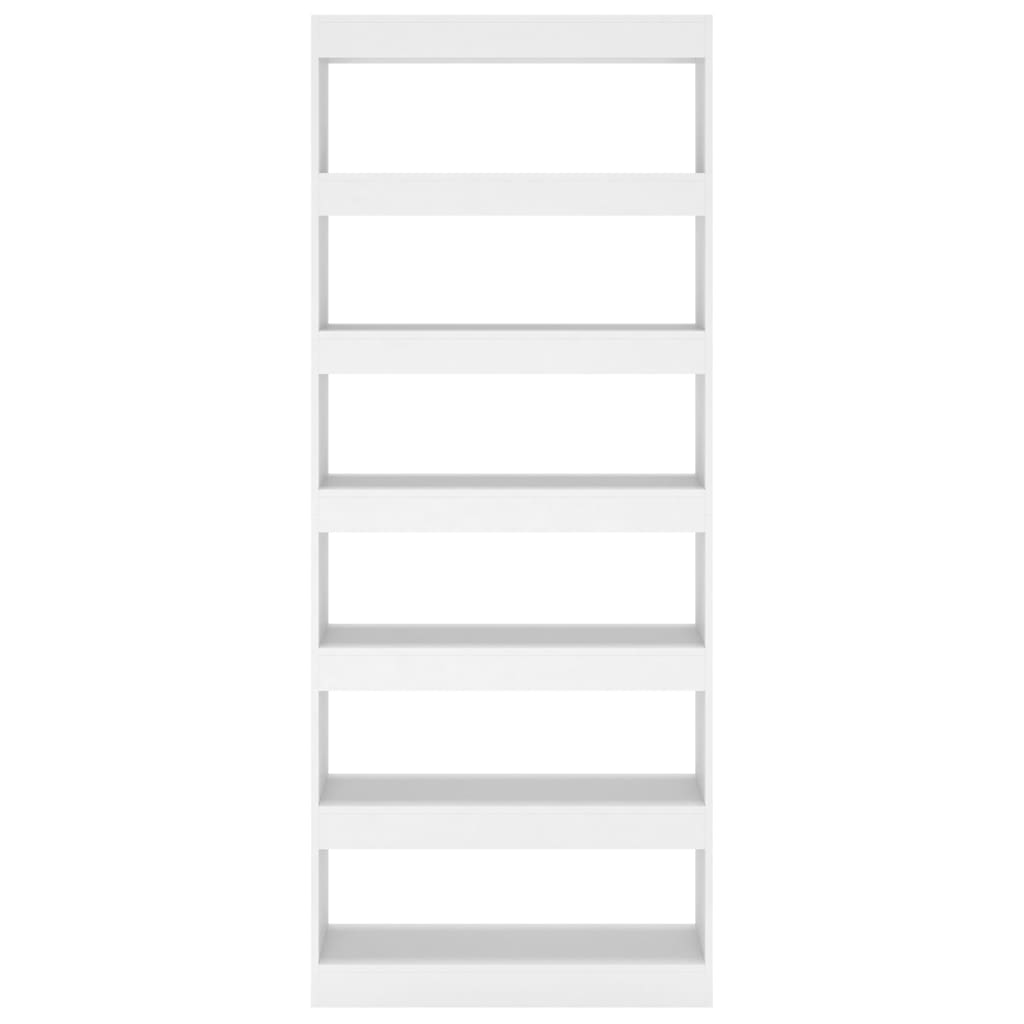 Bibliothèque/Séparateur de pièce blanc bois d'ingénierie