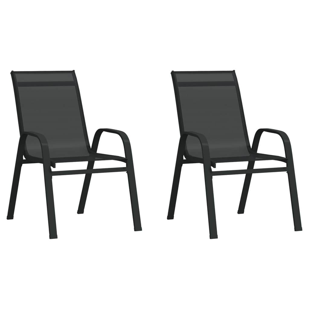 Set bistrot da giardino 3 pezzi Nero