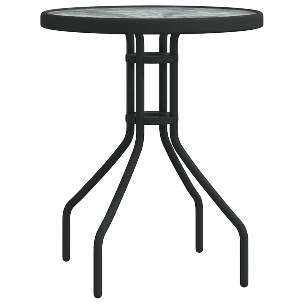 Ensemble de bistro de jardin 3 pcs Noir