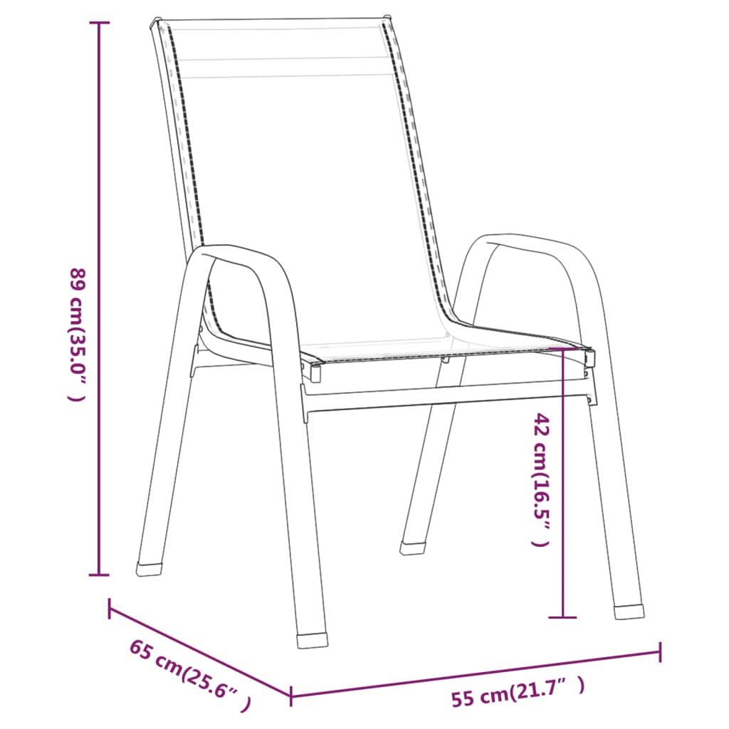 Ensemble de bistro de jardin 3 pcs Gris