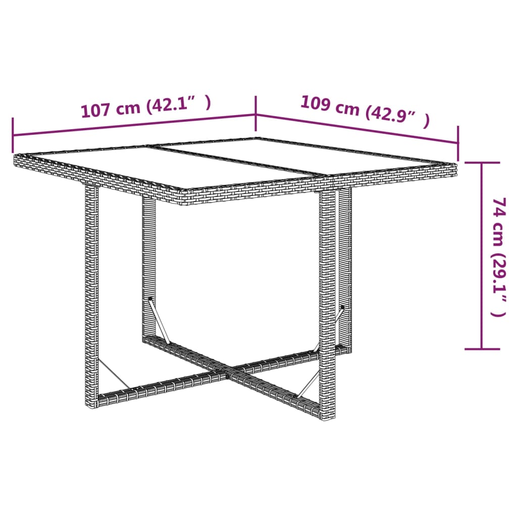 Meubles à dîner de jardin et coussins 5 pcs Poly rotin Marron