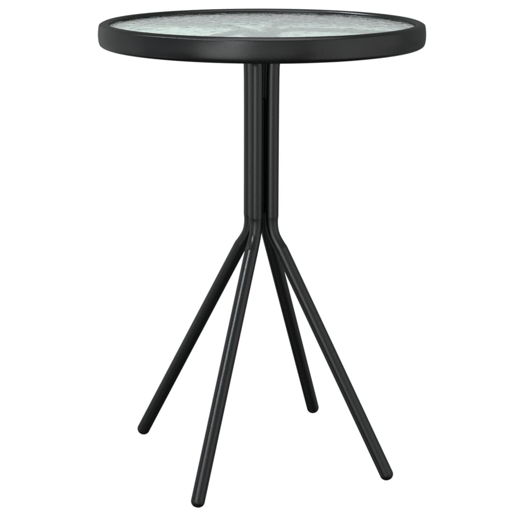 Ensemble de bistro 3 pcs Acier Noir