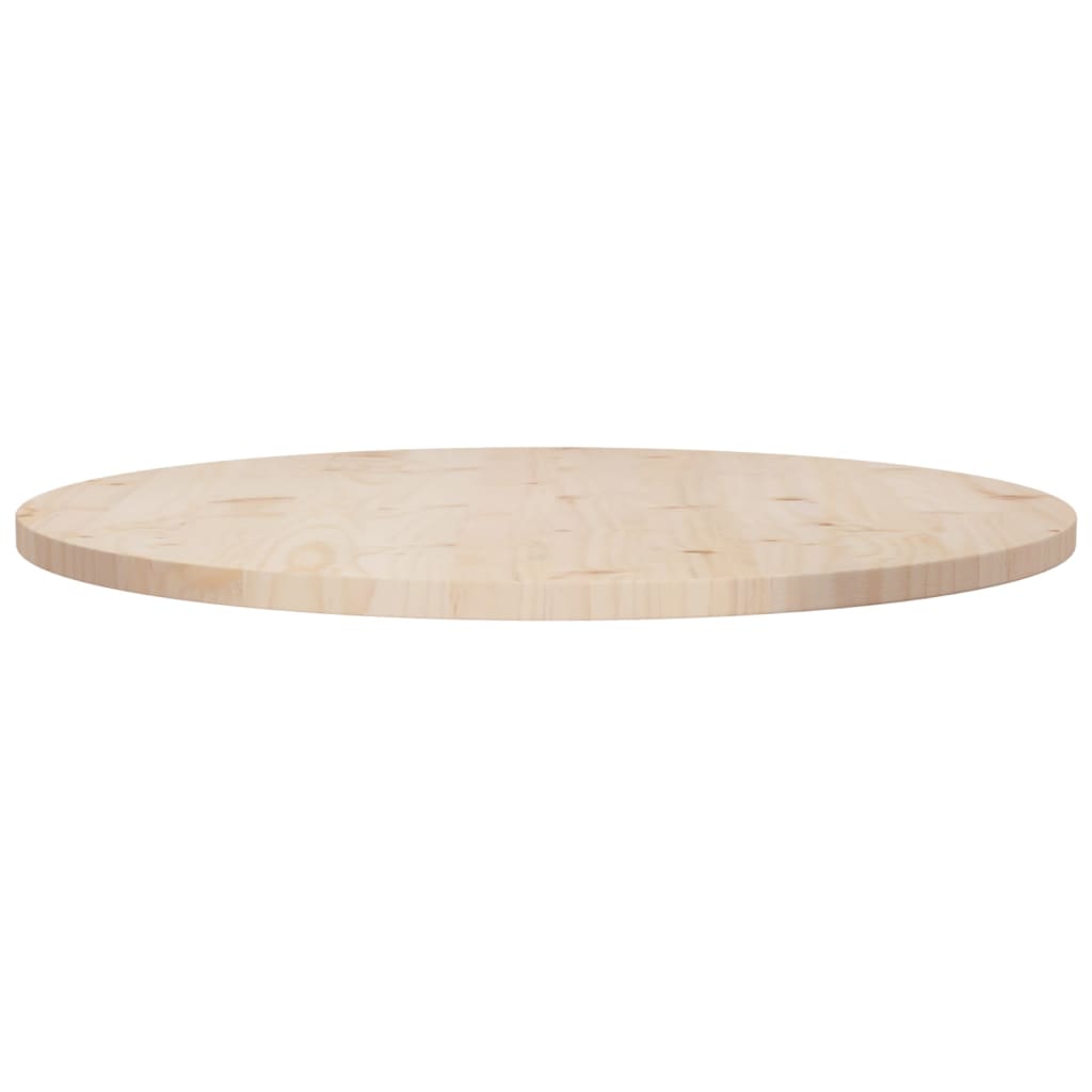 Piano tavolo Ø80x2,5 cm Legno di pino massiccio