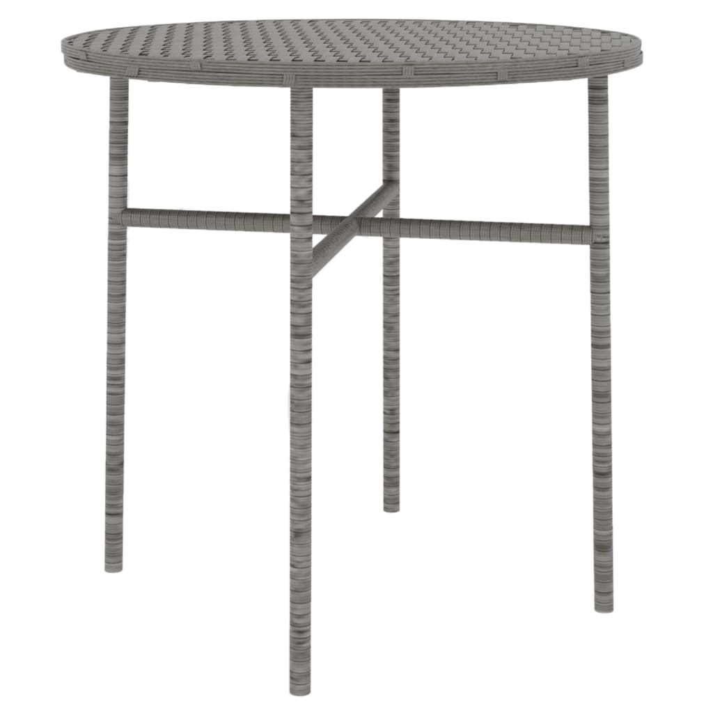 Ensemble de salle à manger de jardin 3 pcs Résine tressée Gris