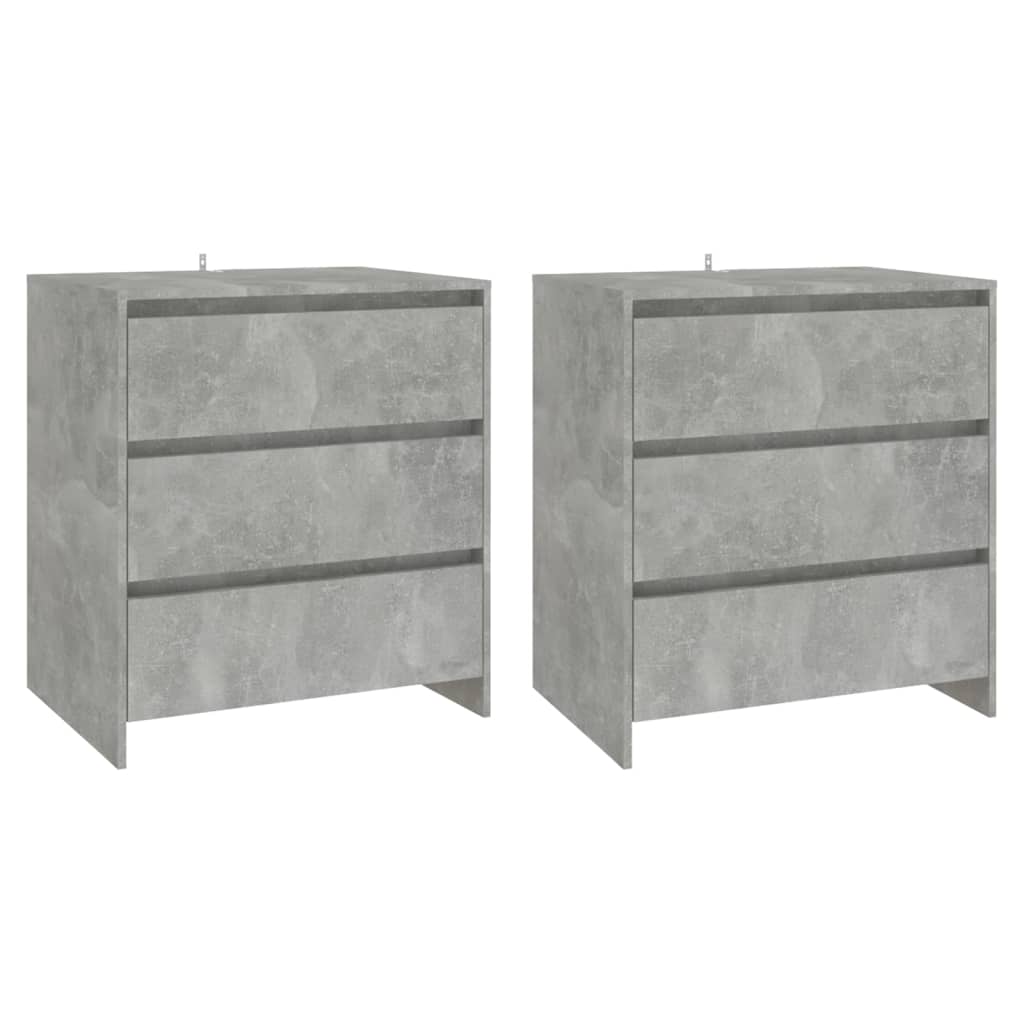 Buffets 3 Stcs Grey Beton Engineering Holz