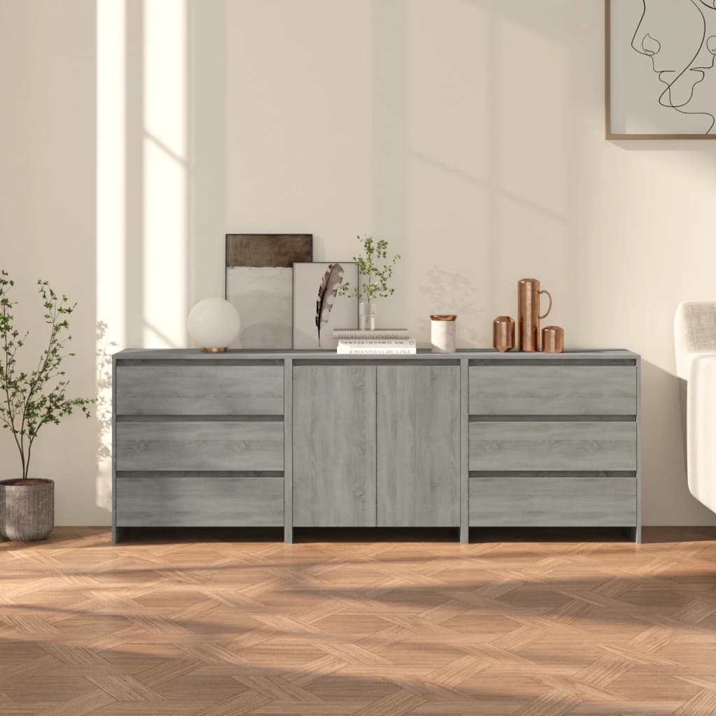 Buffet 3 pezzi Sonoma Grey Wood Engineering