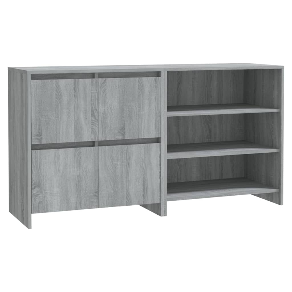 Buffets 2 pcs Sonoma gris Bois d'ingénierie