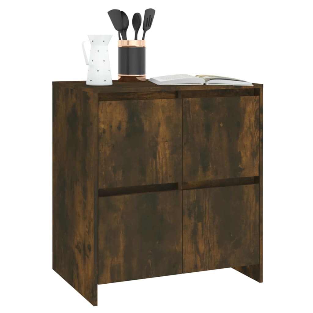 Buffets 2 pcs smoked oak 70x41x75 cm agglomerated