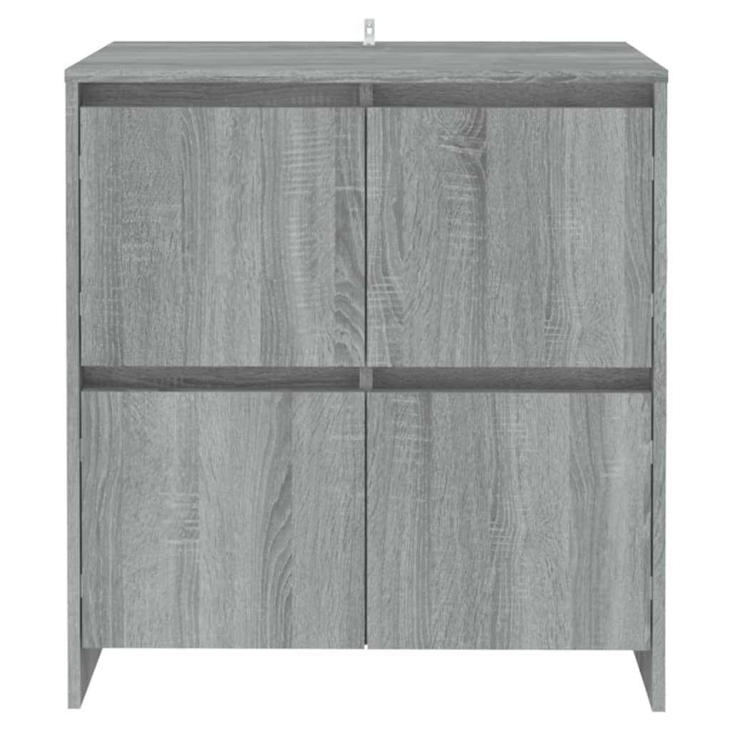 Buffets 2 pcs Sonoma gris 70x41x75 cm Aggloméré