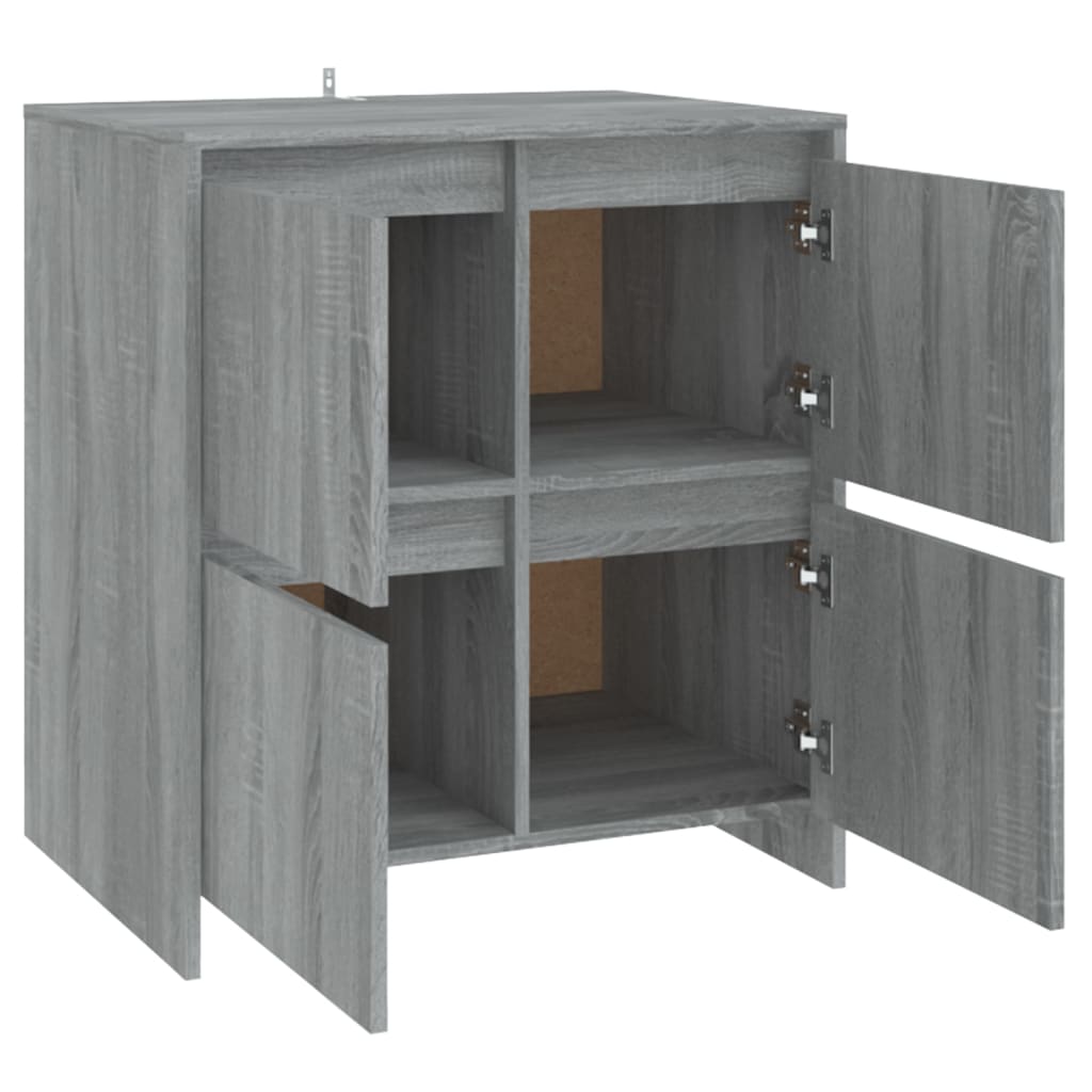 Buffets 2 PCs Sonoma Gray 70x41x75 cm agglomeriert