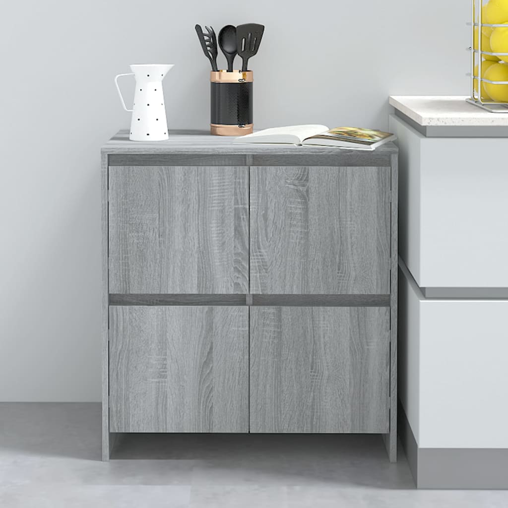 Buffets 2 pcs sonoma gray 70x41x75 cm agglomerated