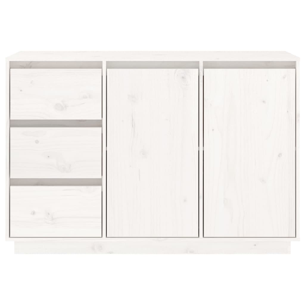 Buffet bianco 111x34x75 cm in legno di pino solido