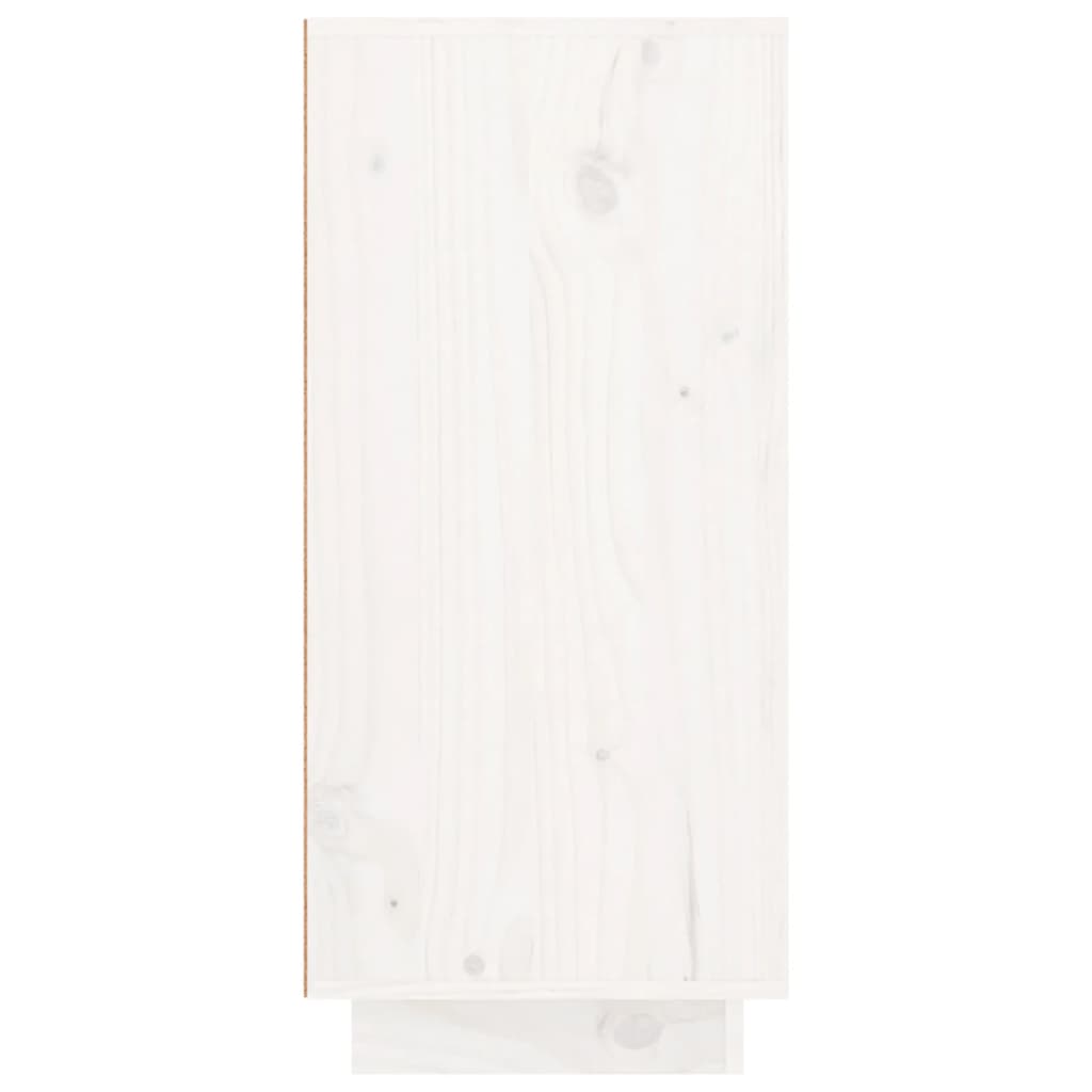 Buffet Blanc 111x34x75 cm Bois massif de pin