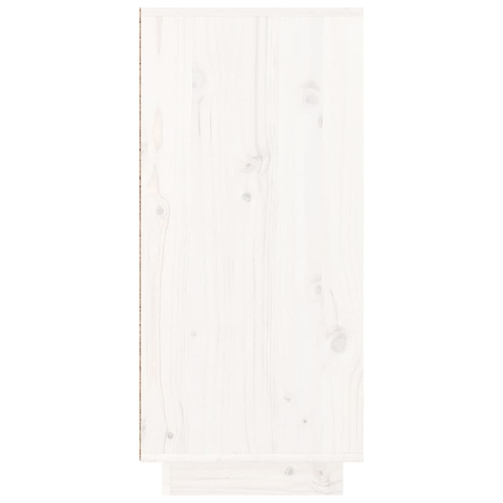 White buffet 110x34x75 cm solid pine wood