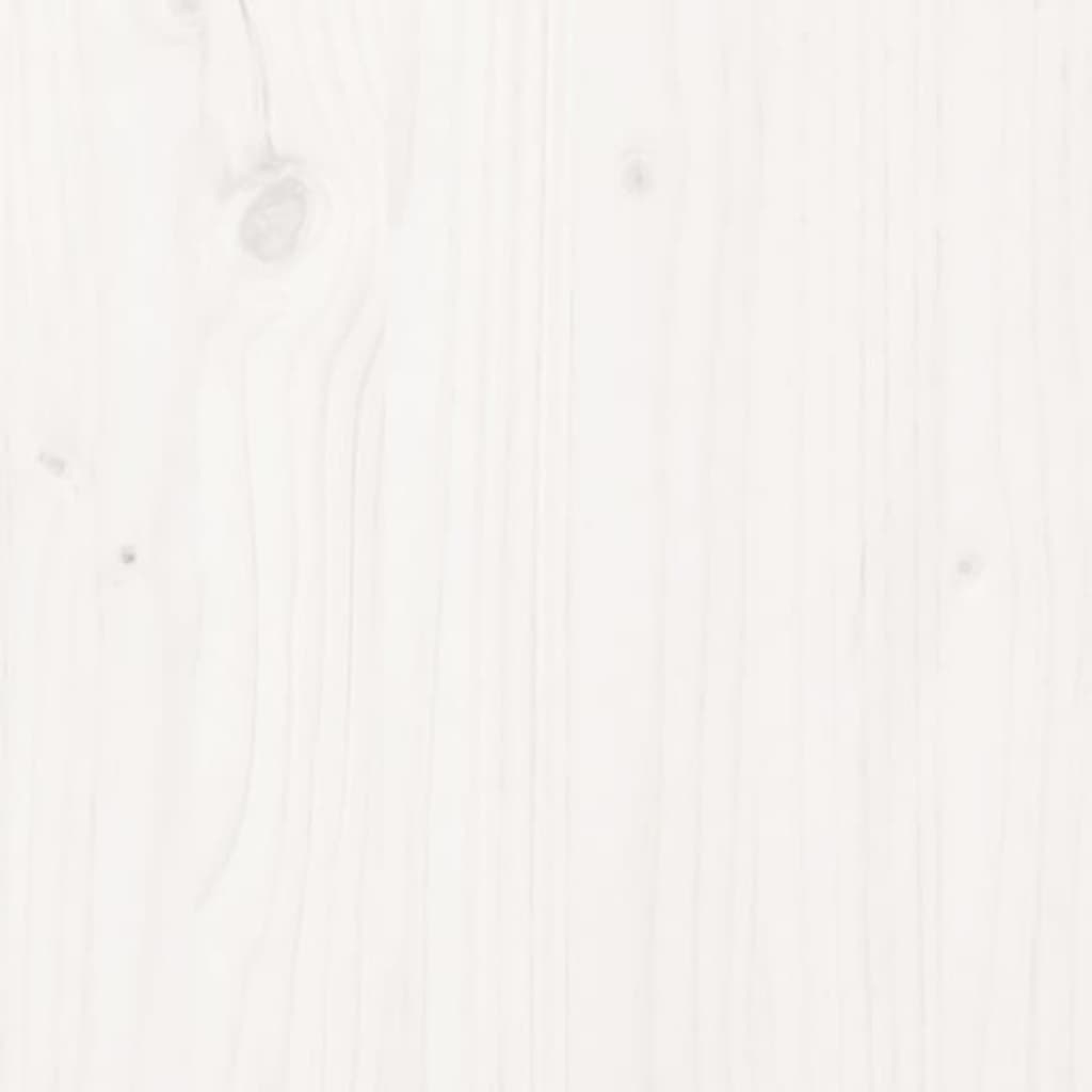 Buffet bianco 110x34x75 cm in legno di pino solido