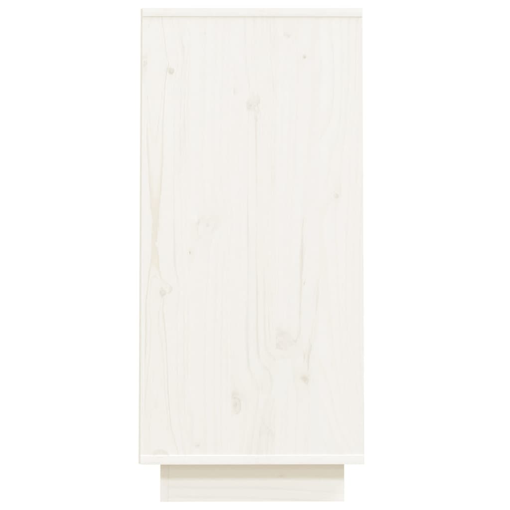 Weiße Konsolengarderobe 60x34x75 cm Festkieferholz