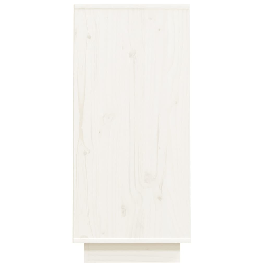 White console wardrobe 60x34x75 cm Solid pine wood