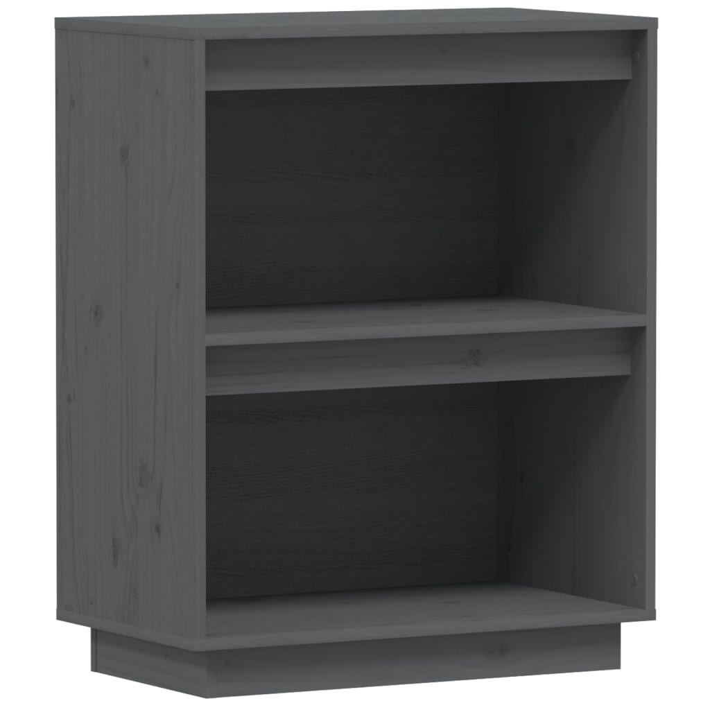 Graue Konsolenschrank 60x34x75 cm Festkieferholz