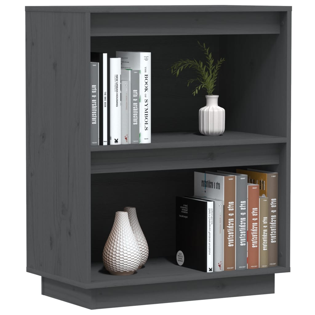 Armoire console Gris 60x34x75 cm Bois de pin solide