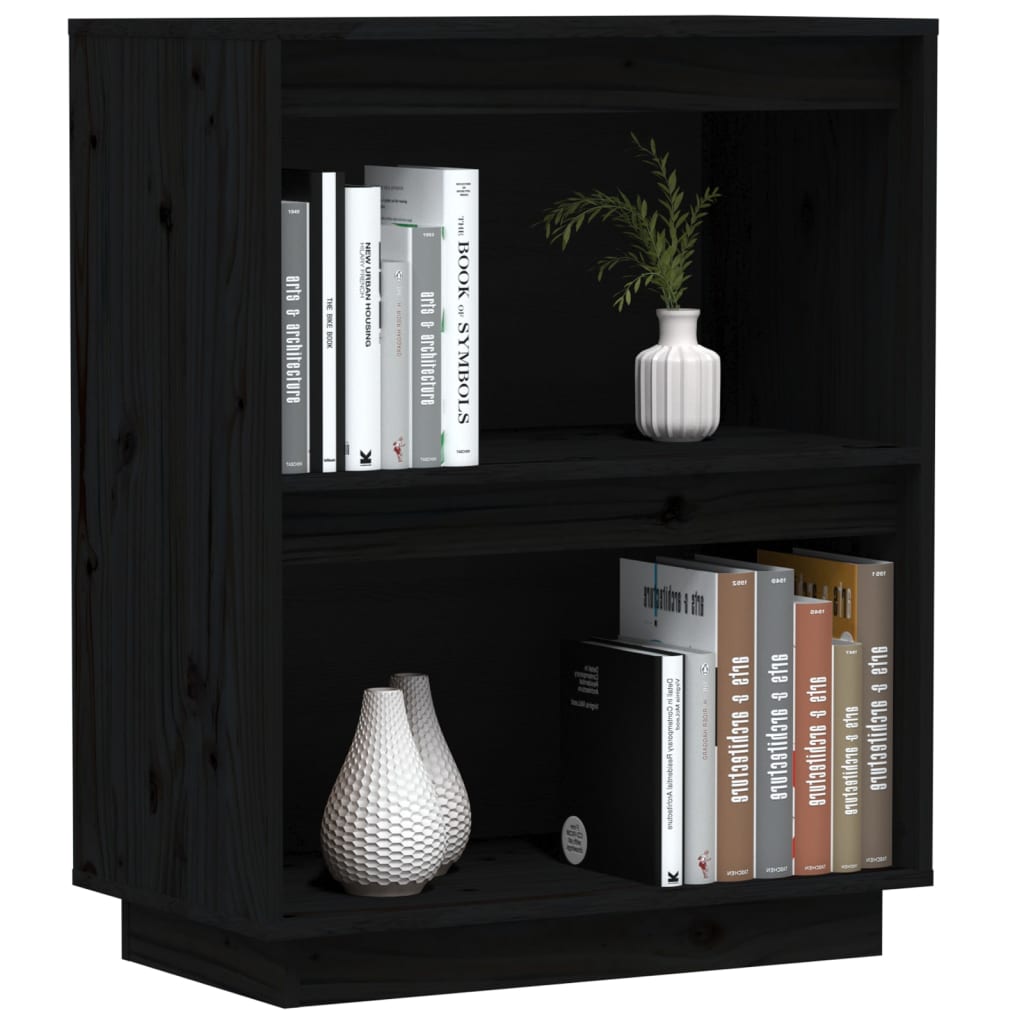 Black console wardrobe 60x34x75 cm Solid pine wood