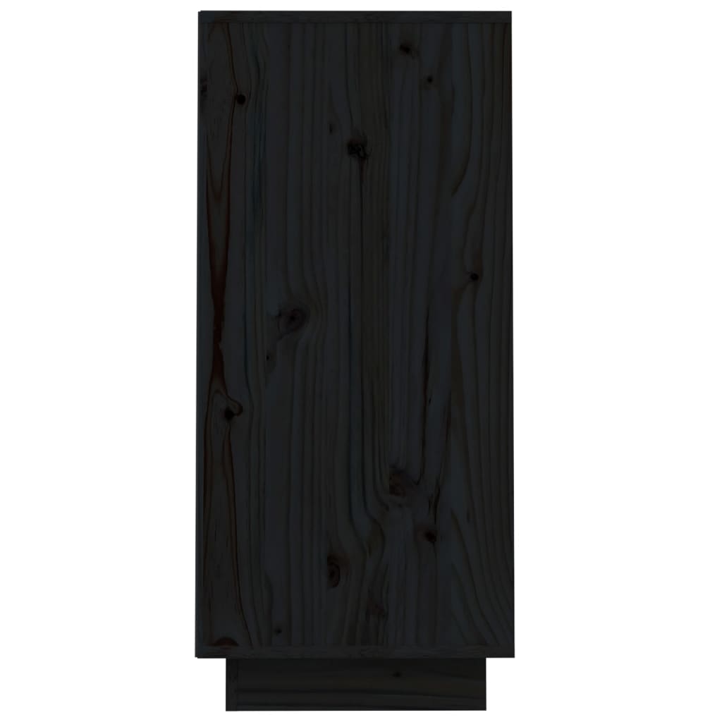 Armoire console Noir 60x34x75 cm Bois de pin solide
