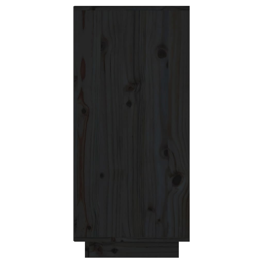 Black console wardrobe 60x34x75 cm Solid pine wood