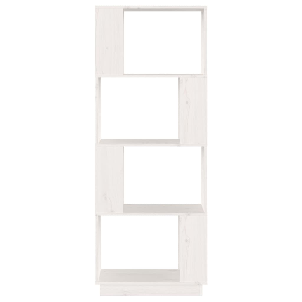 Library/White part separator 51x25x132 cm Solid pine