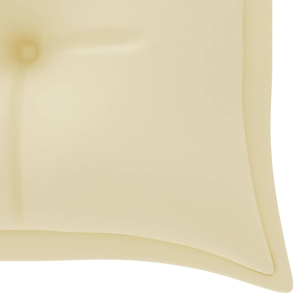 Panca Batavia con cuscino crema 150 cm Legno massello di teak