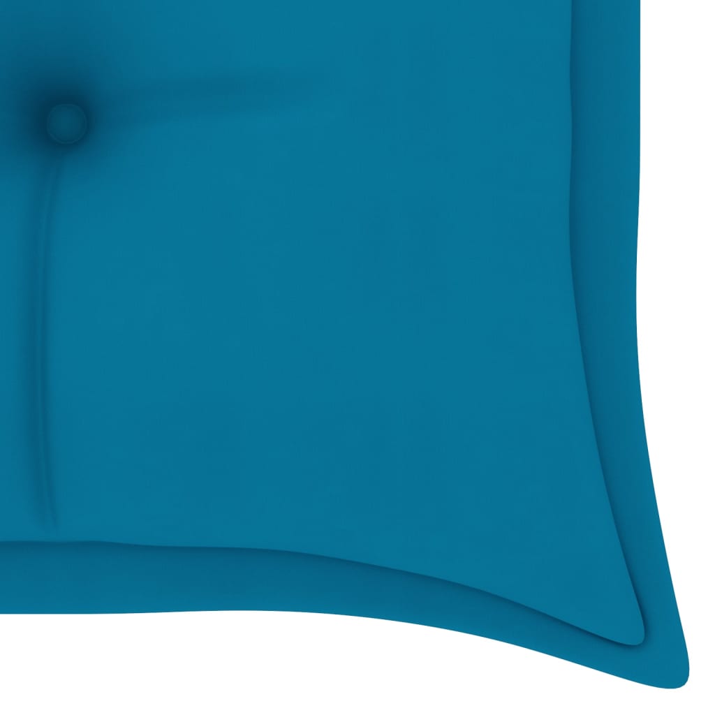 Panca Batavia con cuscino azzurro 150 cm Legno massello di teak