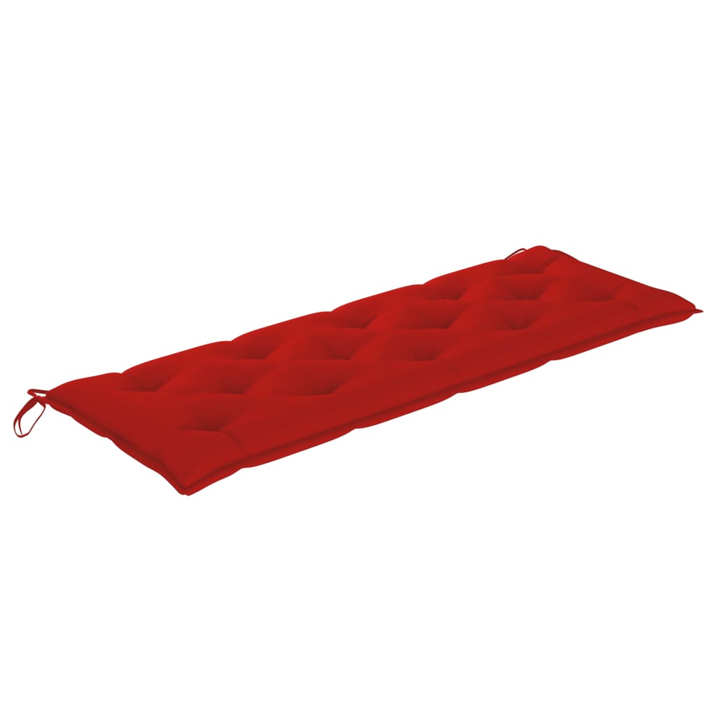 Panca Batavia con cuscino rosso 150 cm Legno massello di teak