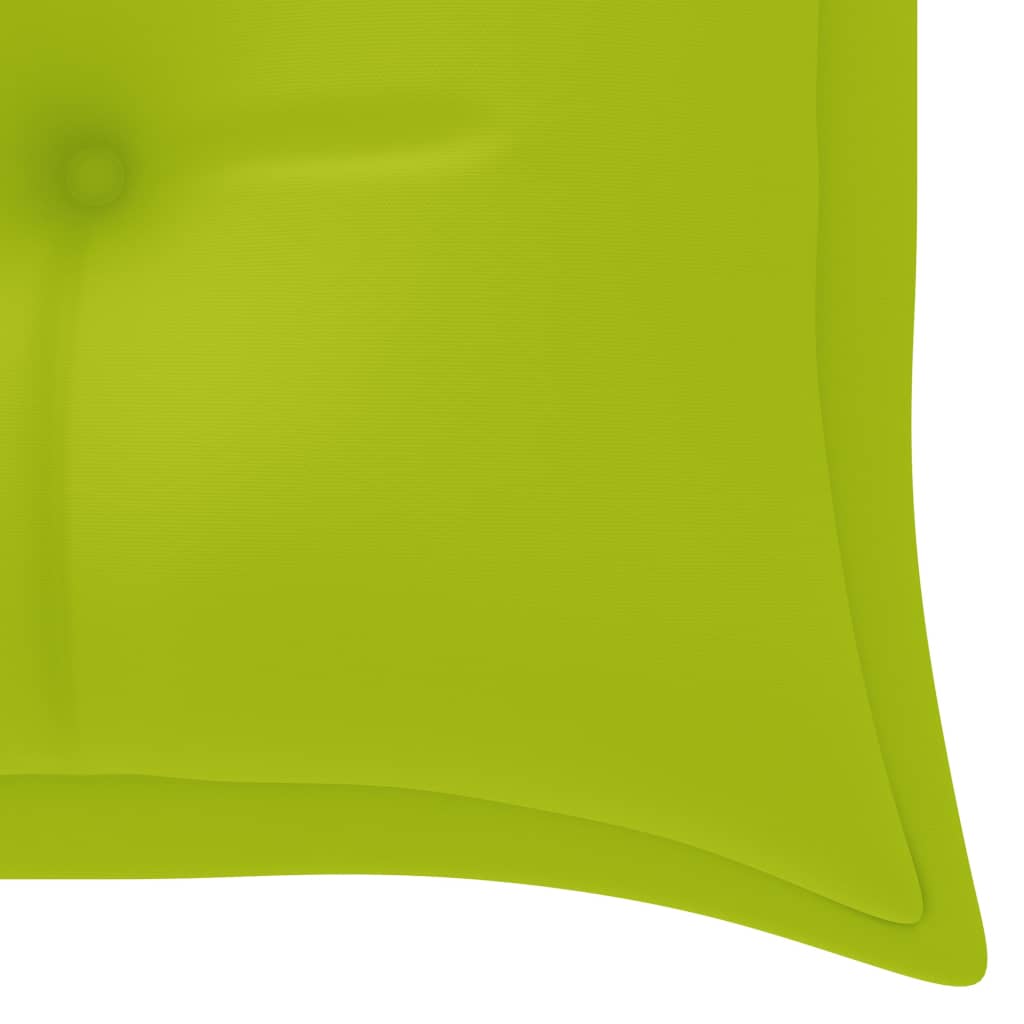 Batavia Bank mit glänzendem grünem Kissen 150 cm Festes Teakholzholz