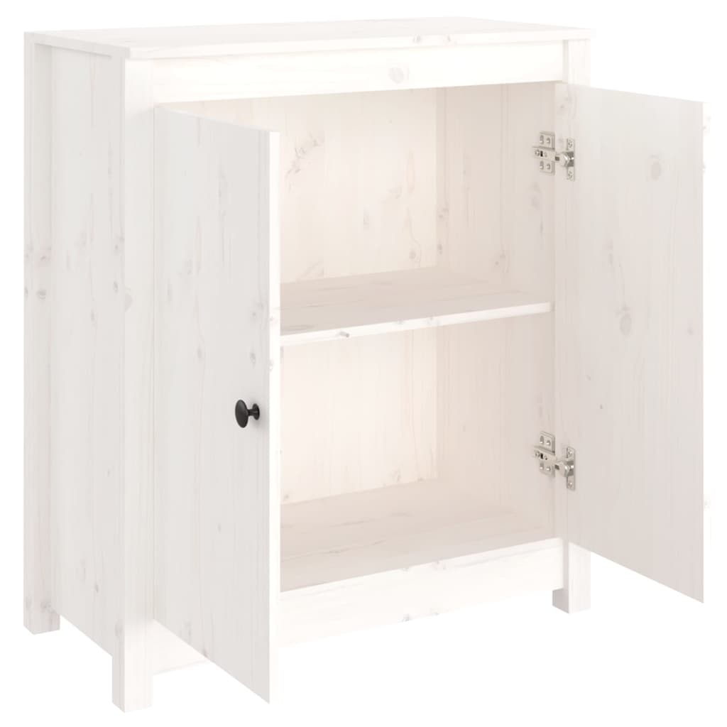 White buffet 70x35x80 cm solid pine wood