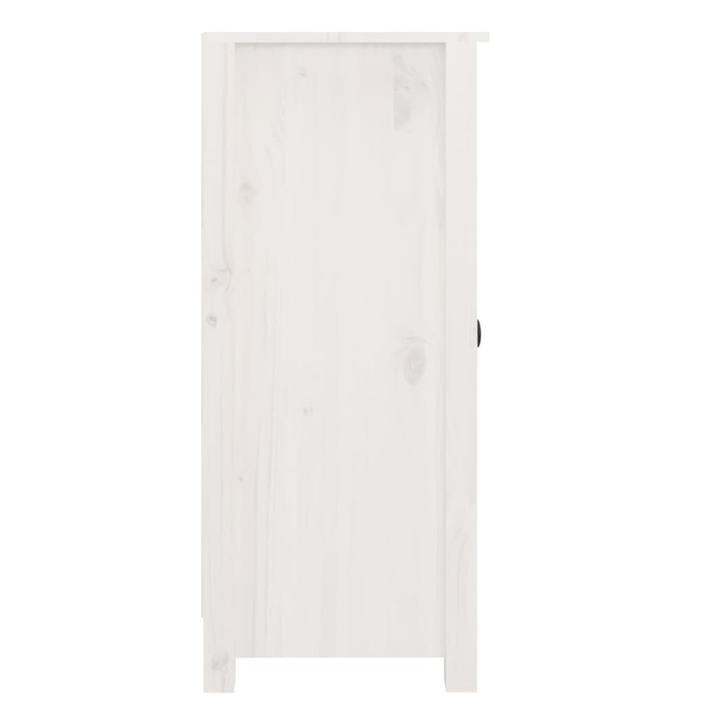 Buffet bianco 40x35x80 cm in legno di pino solido