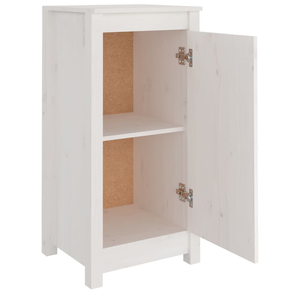 White buffet 40x35x80 cm solid pine wood