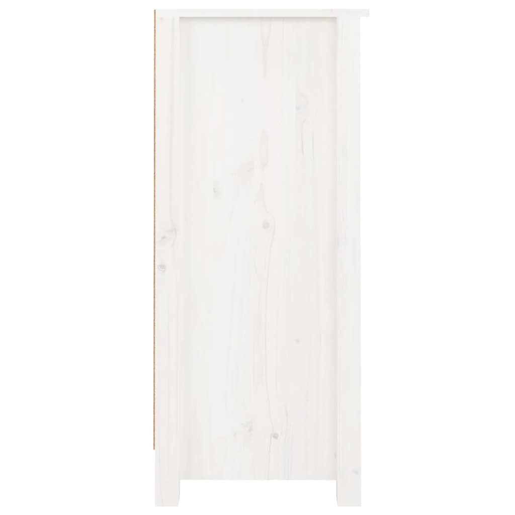 Buffet bianco 40x35x80 cm in legno di pino solido
