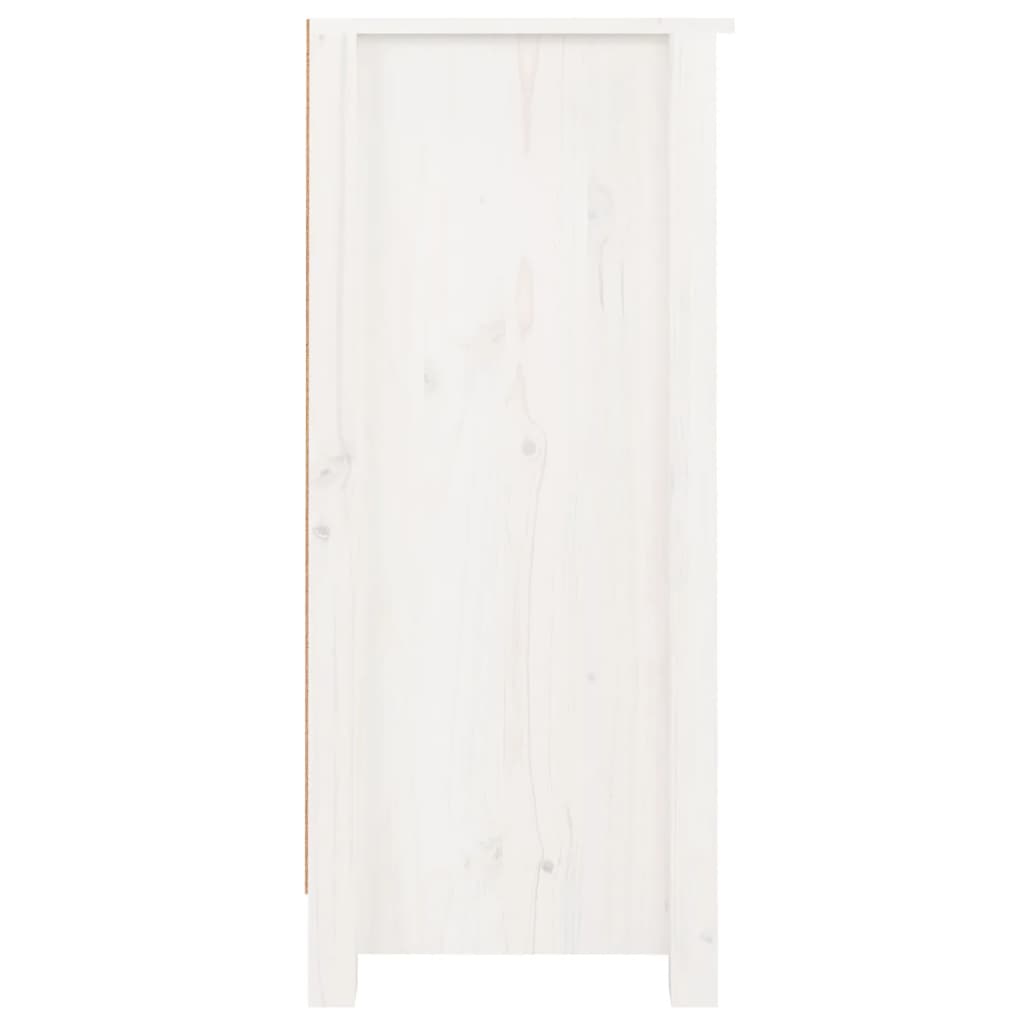 Buffets 2 pcs Blanc 40x35x80 cm Bois massif de pin