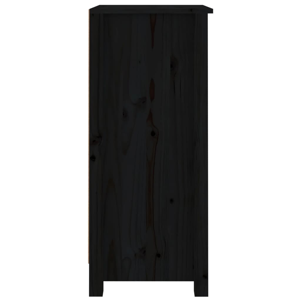 Black buffet 40x35x80 cm solid pine wood