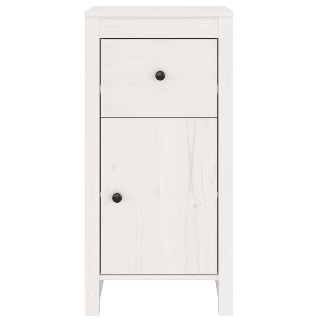 Buffet Blanc 40x35x80 cm Bois massif de pin