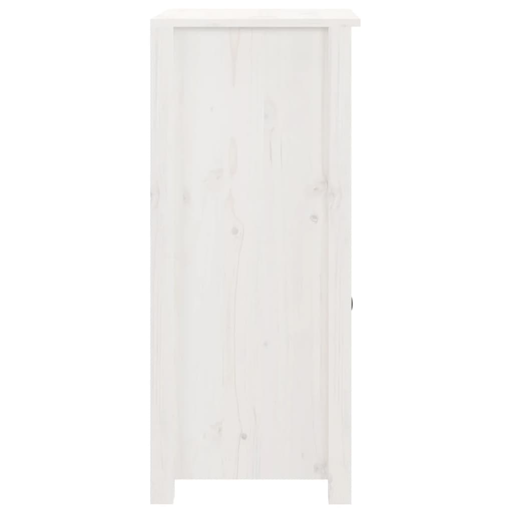 Buffets 2 pcs Blanc 40x35x80 cm Bois massif de pin