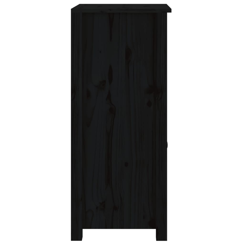 Black buffet 40x35x80 cm solid pine wood