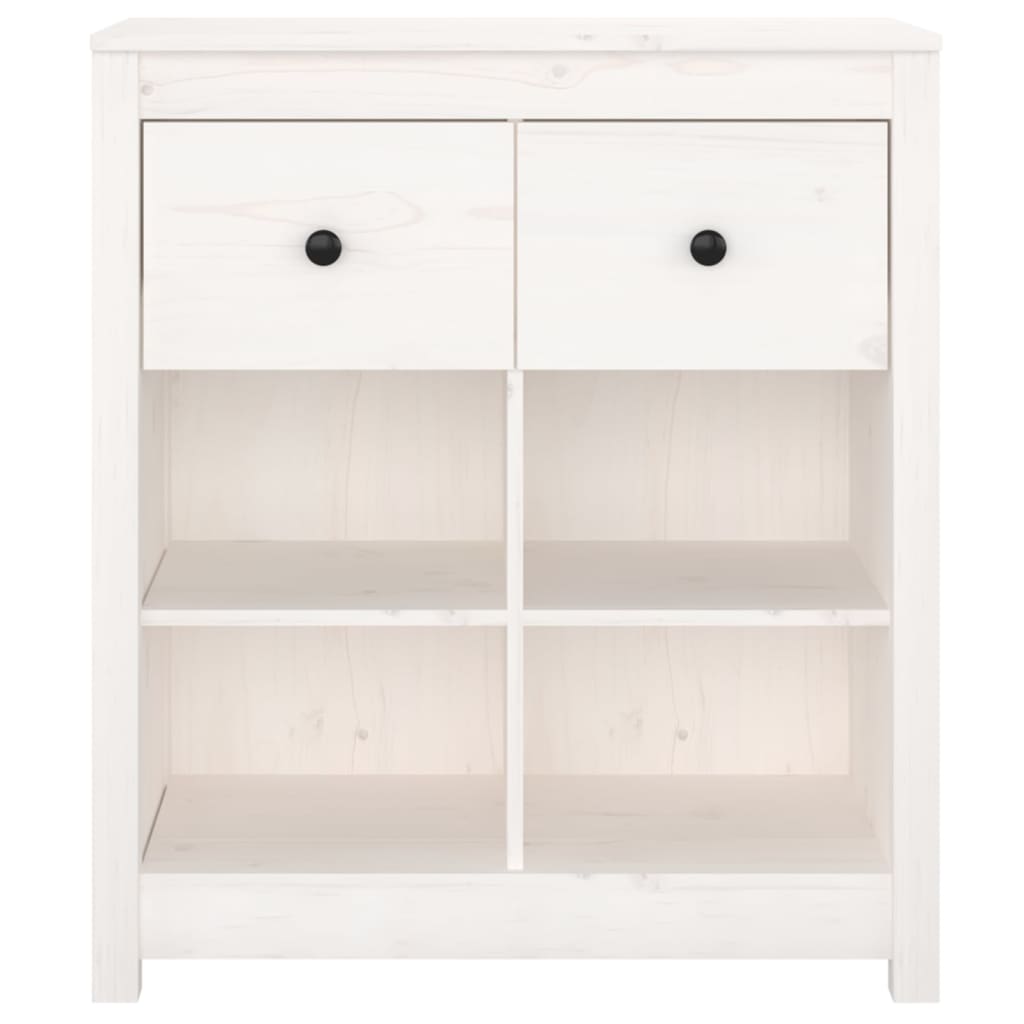 White buffet 70x35x80 cm solid pine wood
