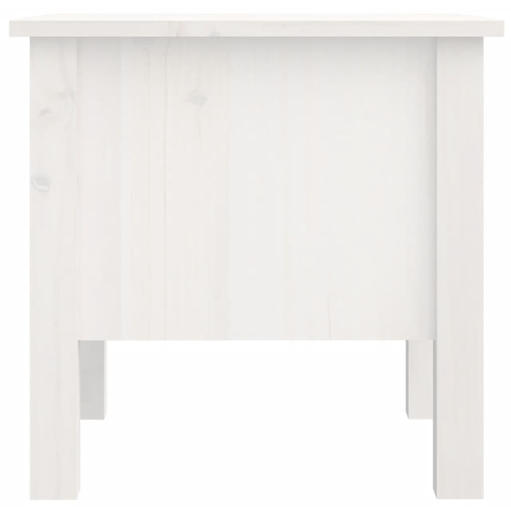 Weißer Seitentisch 40x40x39 cm Festkieferholz