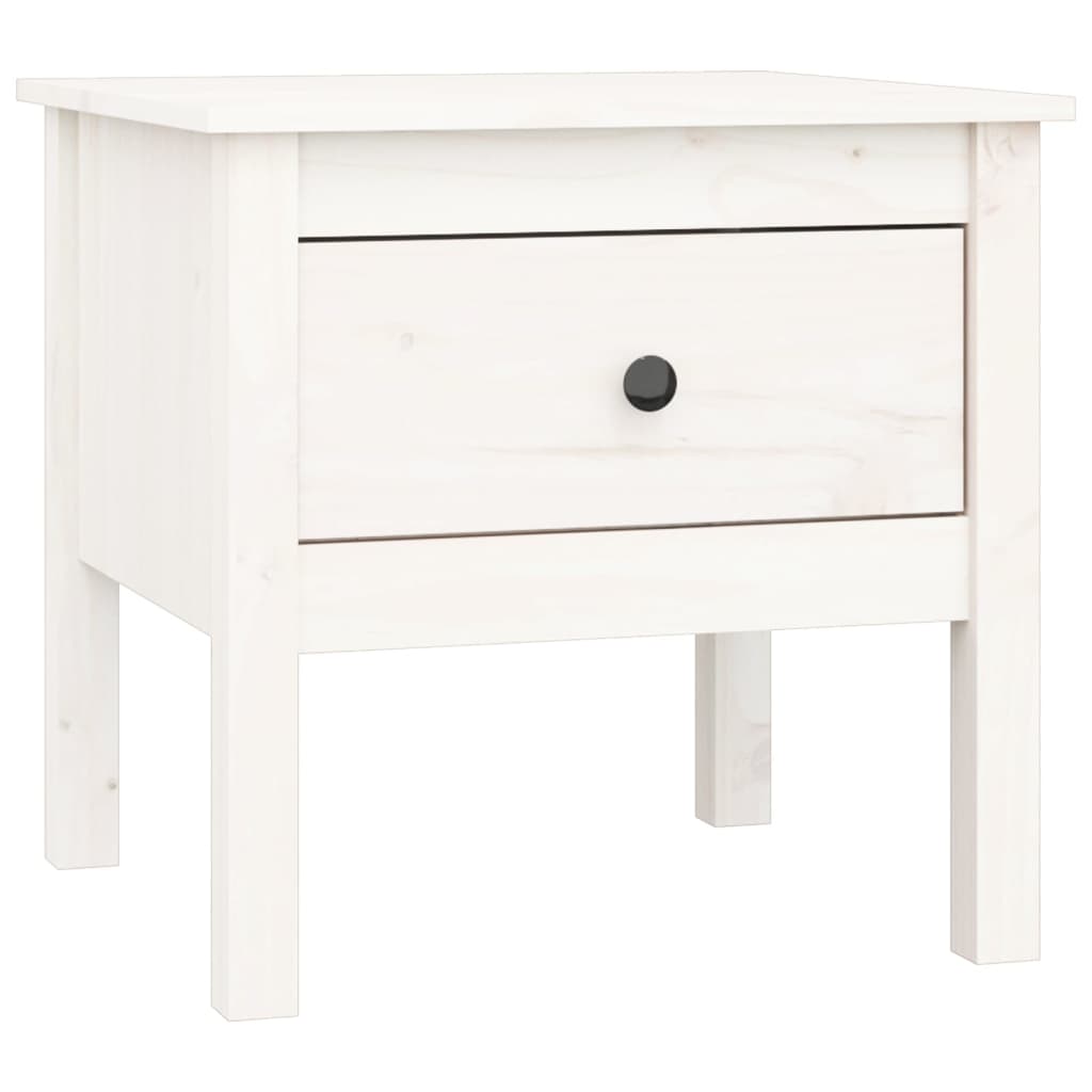 Appoint tables 2 pcs white 50x50x49 cm solid pine wood