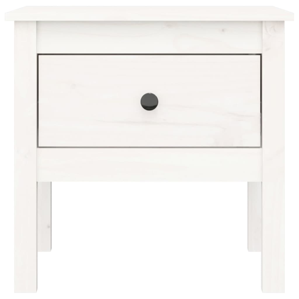 Nomina tabelle 2 pezzi bianchi 50x50x49 cm in legno di pino solido