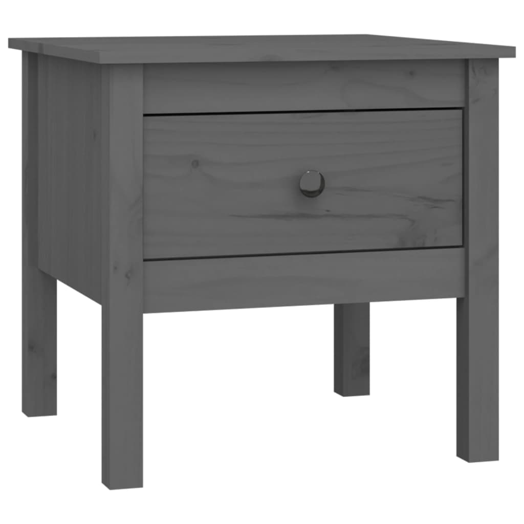 Nomina la tabella 2 PC grigio 50x50x49 cm in legno di pino solido